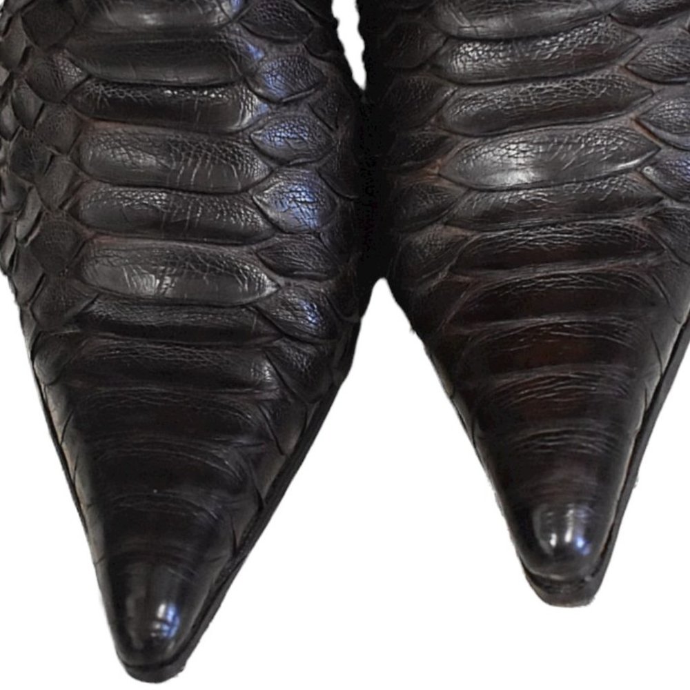 Vintage Pedro Garica Python Pointed Toe Boots - image 7